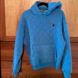 -Aviator Nation Quilted Hoody Unisex  Size Medium Sky blue